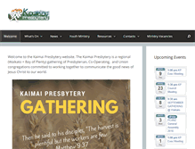 Tablet Screenshot of kaimaipresbytery.org.nz
